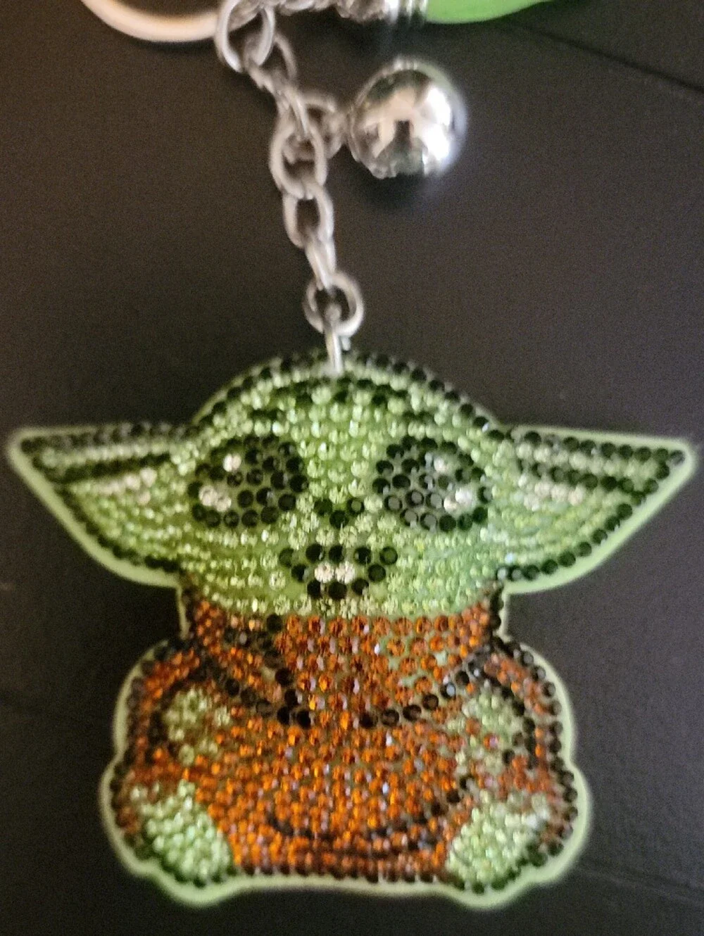 Green Star Wars-Inspired Kids Keychain Charm - Baby Yoda Style